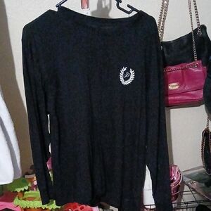 PINK Victoria's Secret Black Long Sleeve Top